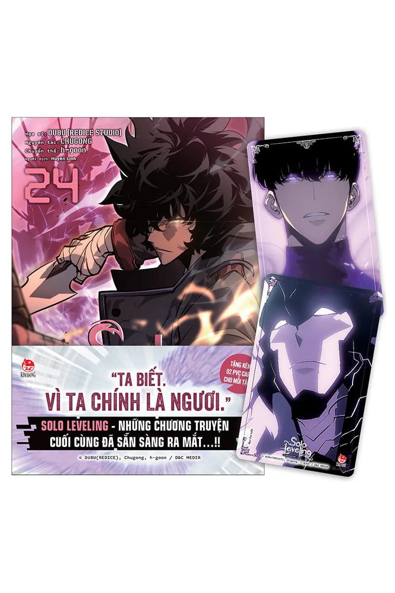 Bìa Solo Leveling - Tôi Thăng Cấp Một Mình - Tập 24 - Tặng Kèm Obi + 2 PVC Card