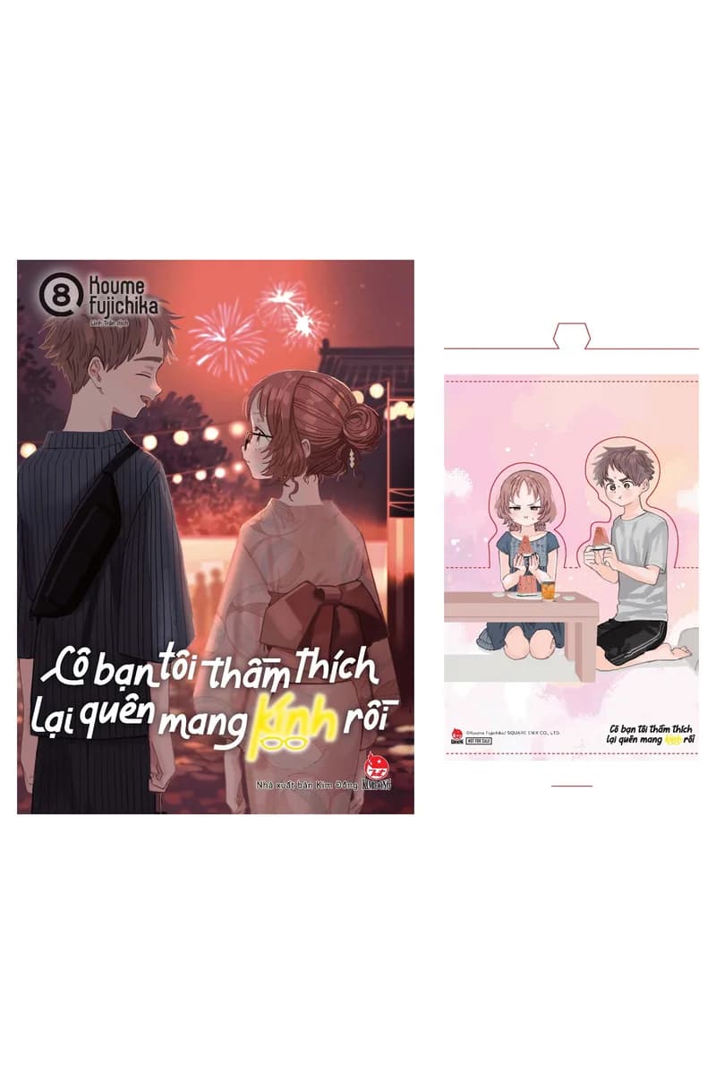 Bìa Cô bạn tôi thầm thích lại quên mang kính rồi - Tập 8 - Tặng Kèm Standee Ivory
