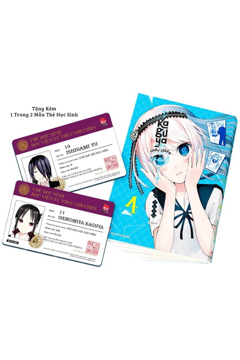 Bìa Kaguya-sama: Cuộc Chiến Tỏ Tình - Tập 4 - Tặng Kèm Thẻ Học Sinh (1 trong 2 mẫu ngẫu nhiên)