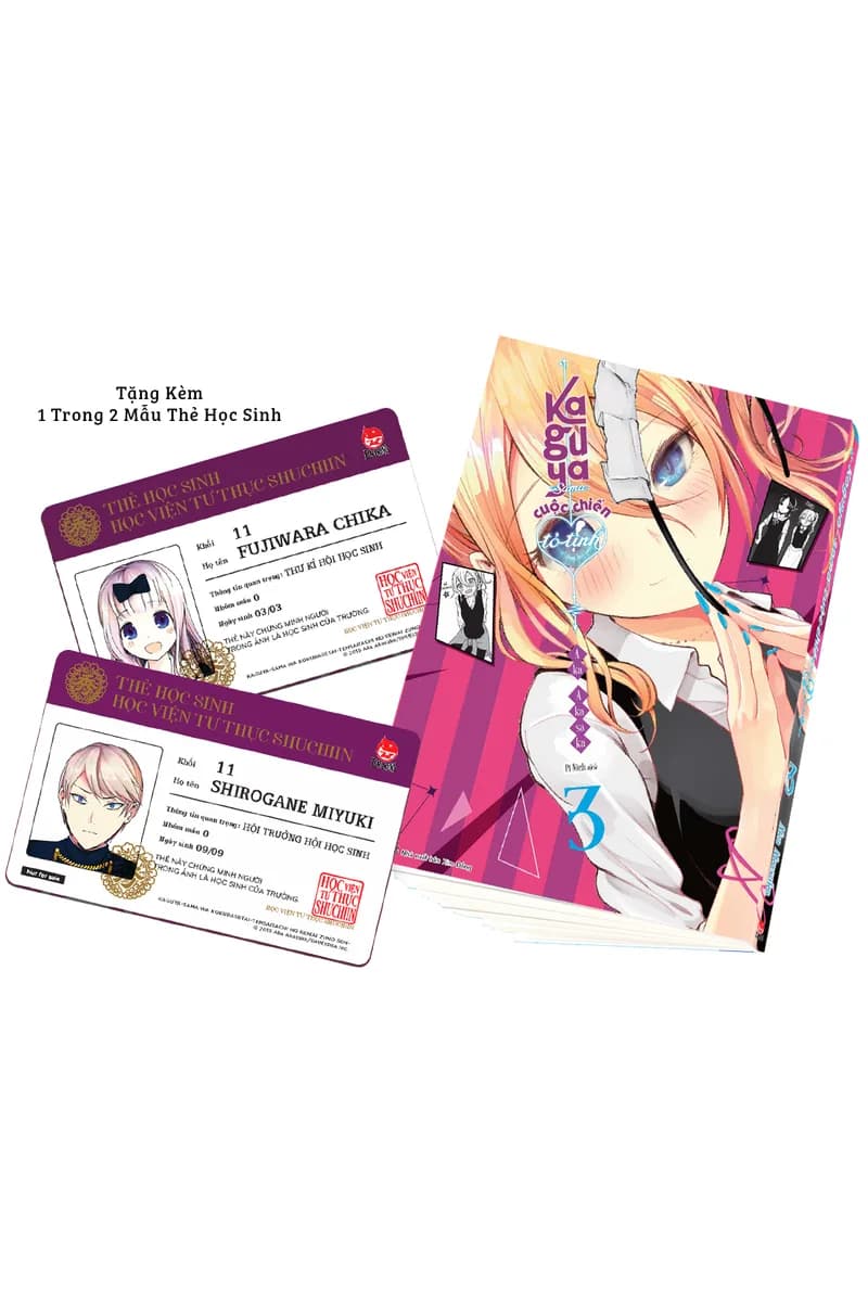Bìa Kaguya-sama: Cuộc Chiến Tỏ Tình - Tập 3 - Tặng Kèm Thẻ Học Sinh (1 trong 2 mẫu ngẫu nhiên)