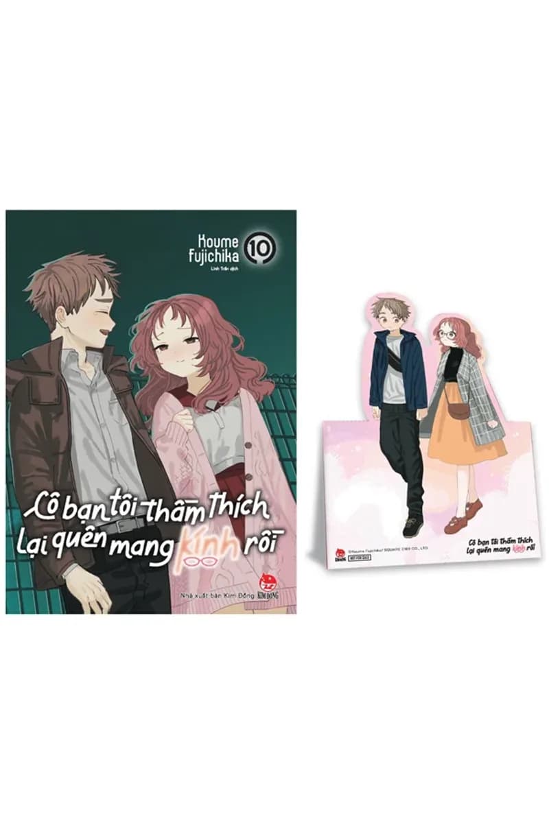 Bìa Cô bạn tôi thầm thích lại quên mang kính rồi - Tập 10 - Tặng Kèm Standee Ivory