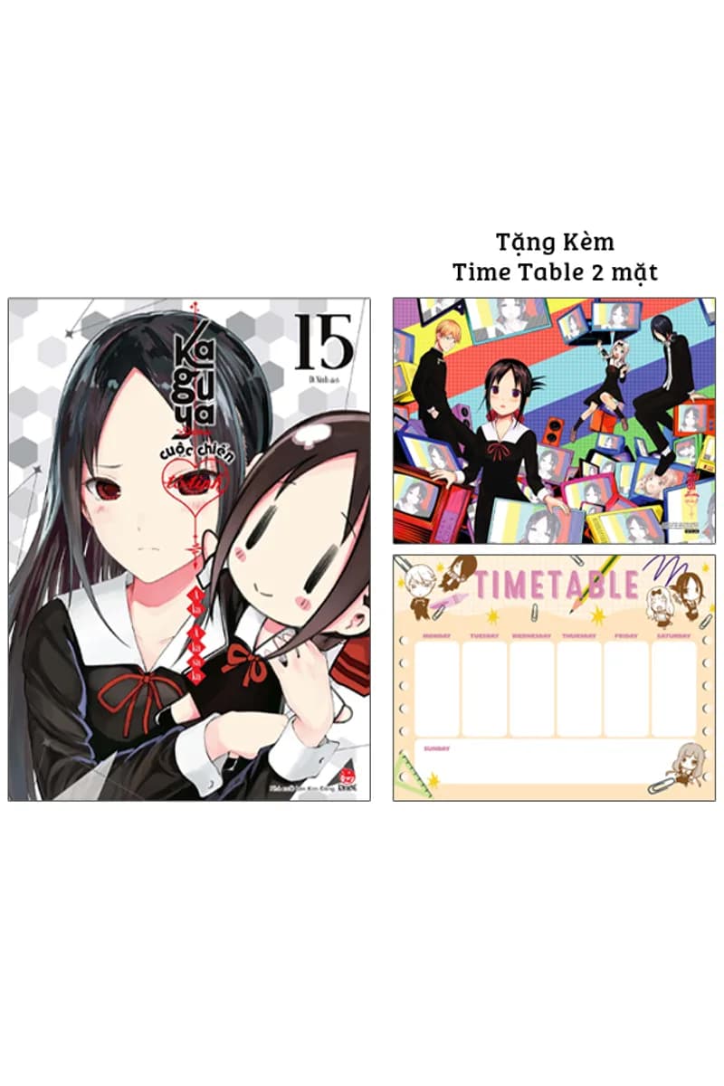 Bìa Kaguya-sama: Cuộc Chiến Tỏ Tình - Tập 15 - Tặng Kèm Time Table (Thời Khóa Biểu)