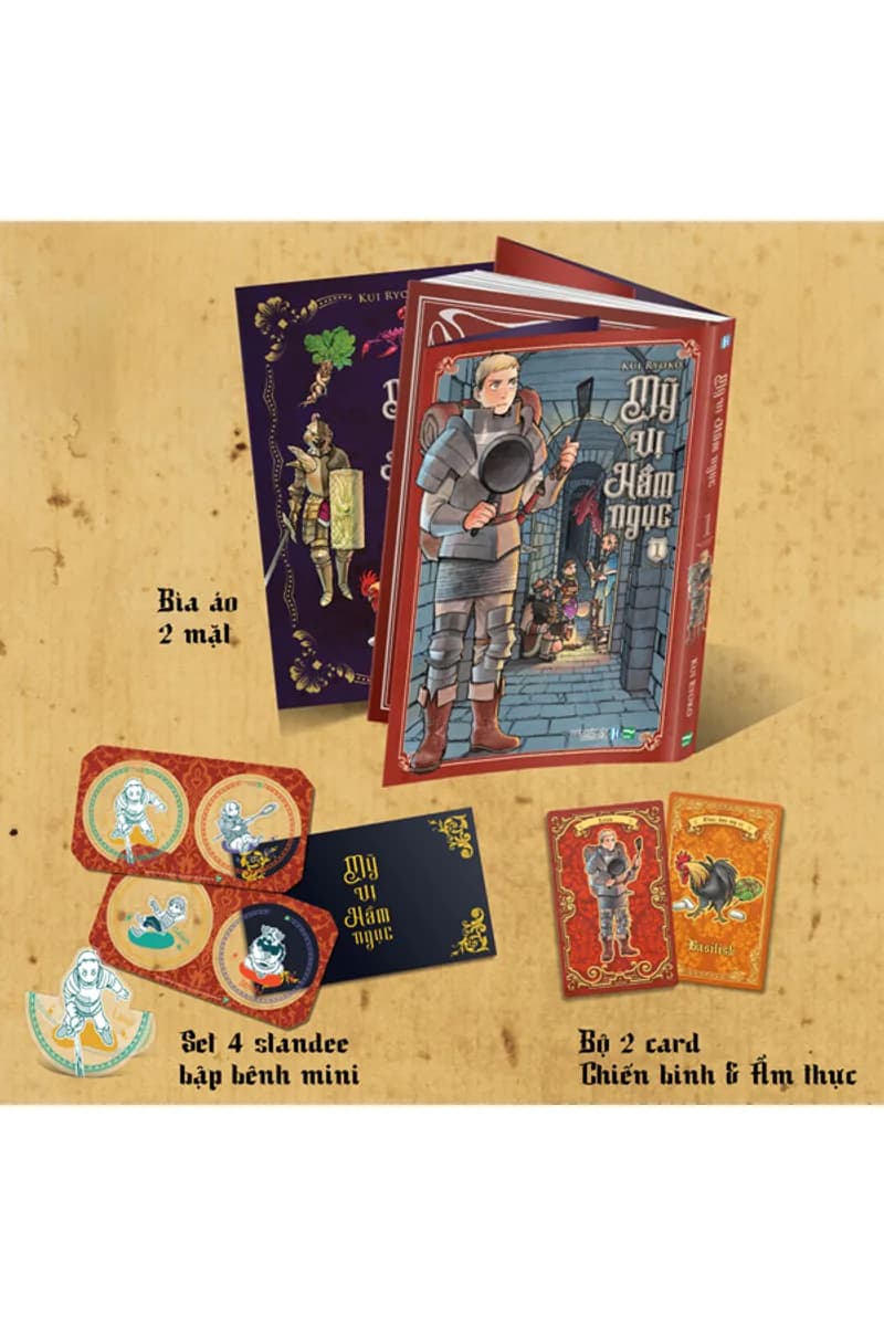 Bìa Mỹ Vị Hầm Ngục - Tập 1 - Bản Đặc Biệt - Tặng Kèm Card Nhân Vật + Card Món Ăn + Bìa Hai Mặt + Set Card Nhựa + Phong Bì
