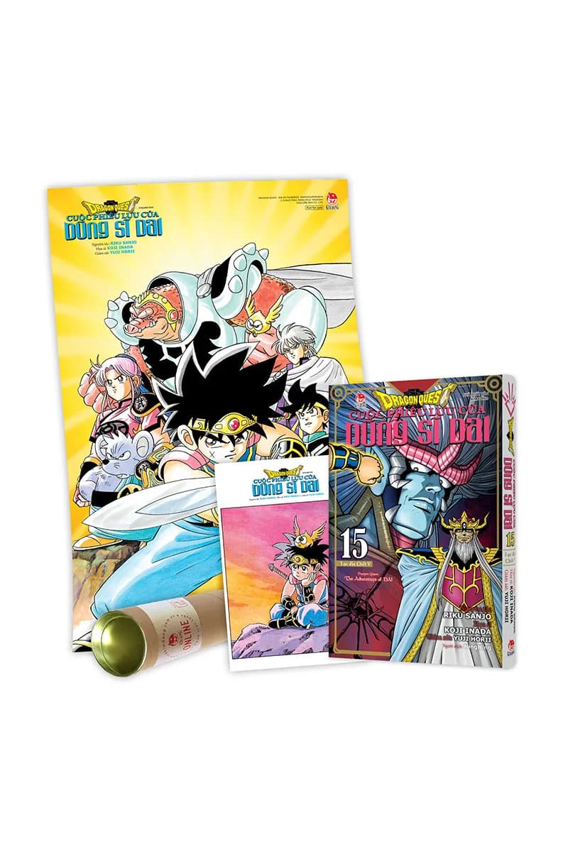 Bìa Dragon Quest - Cuộc phiêu lưu của dũng sĩ Dai - Tập 15 - Tặng Kèm Postcard + Poster Kèm Ống Bảo Vệ