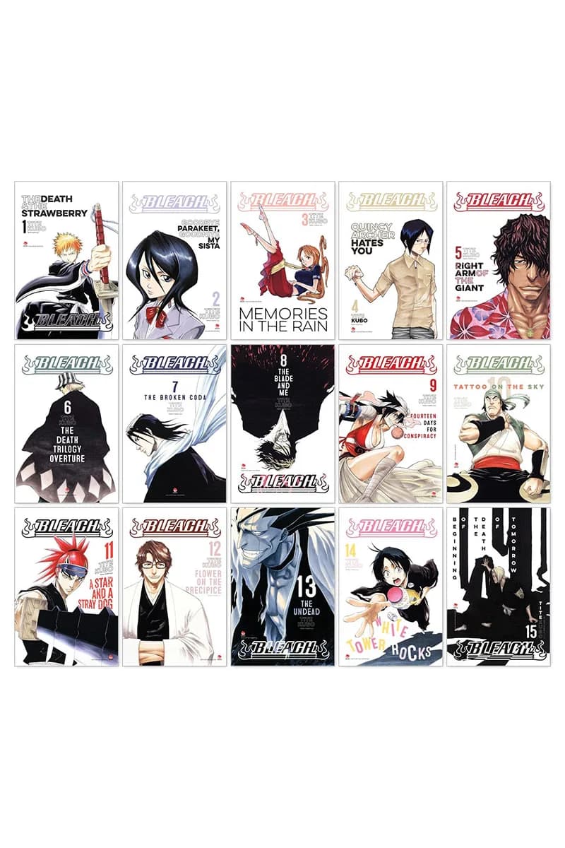 Bìa Combo Bleach - Tập 1–15 (Tái Bản 2026)