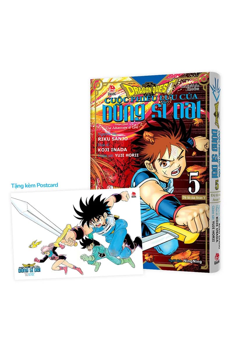 Bìa Dragon Quest - Cuộc phiêu lưu của dũng sĩ Dai - Tập 5 - Tặng Kèm Postcard