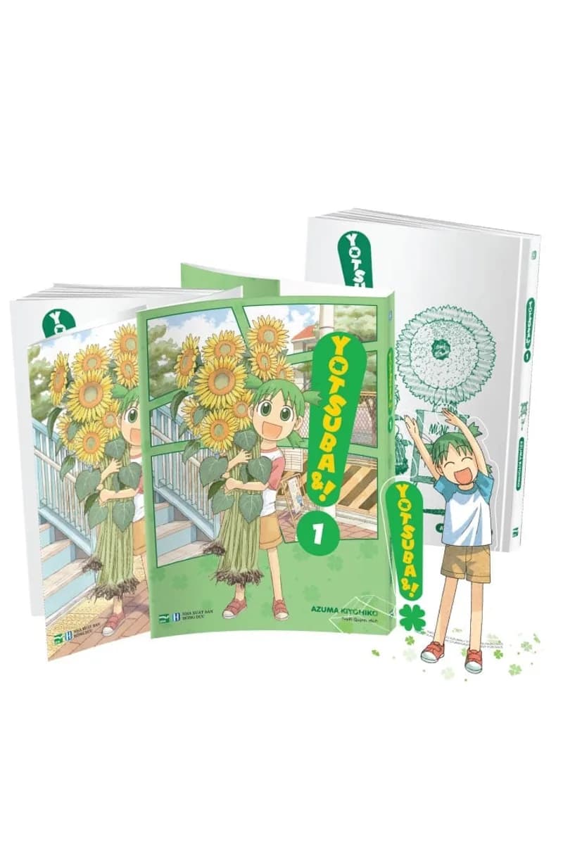 Bìa Yotsuba&! - Tập 1 - Bản Đặc Biệt - Tặng Kèm Bìa Áo Đặc Biệt + Standee Bập Bênh