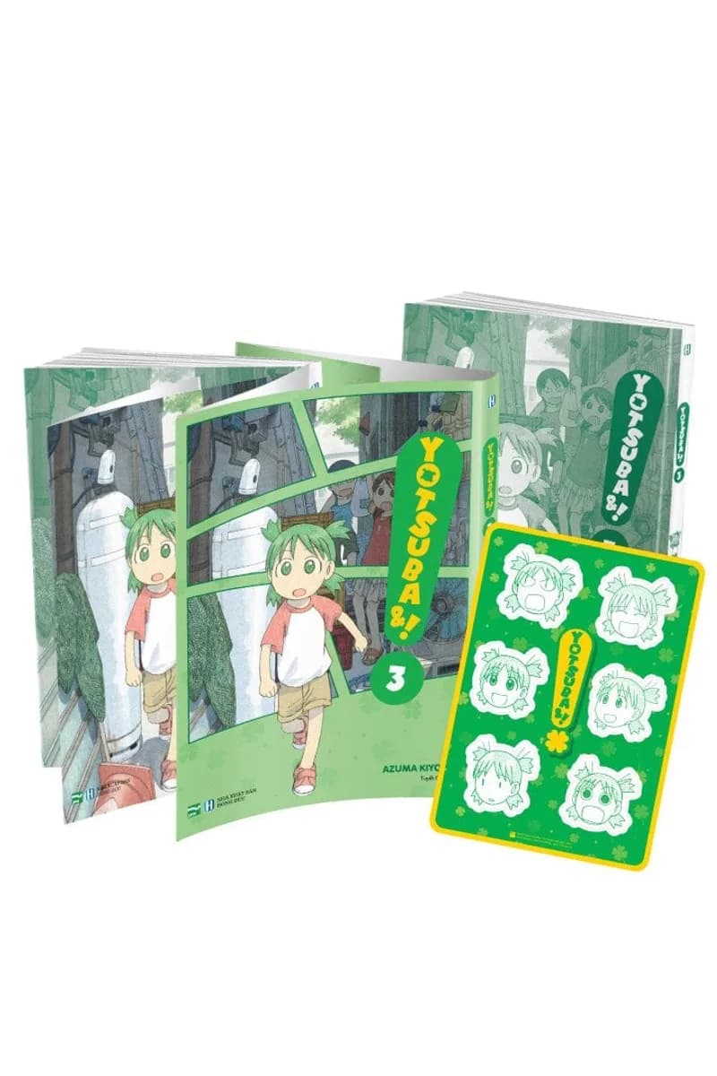 Bìa Yotsuba&! - Tập 3 - Bản Đặc Biệt - Tặng Kèm Bìa Áo Đặc Biệt + Sticker