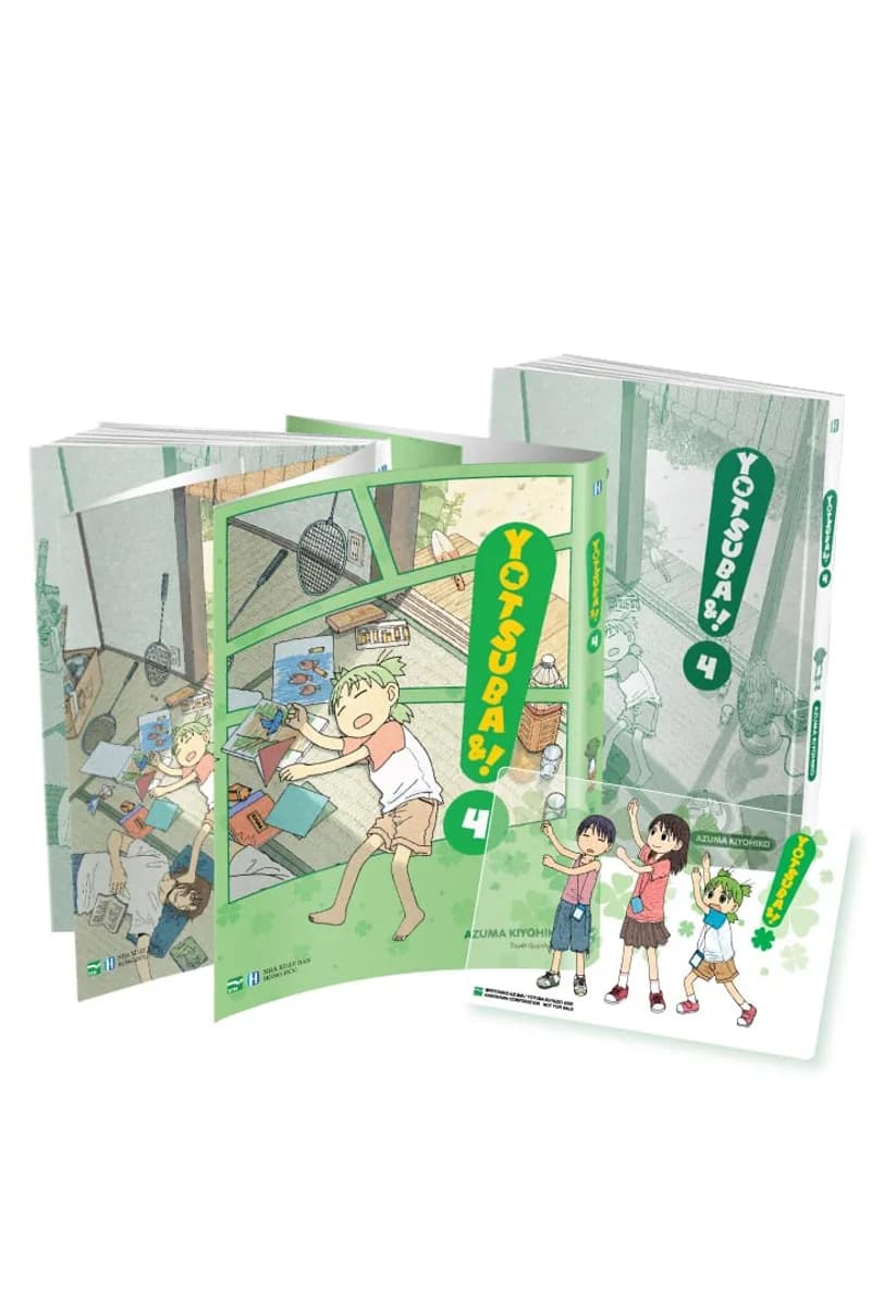 Bìa Yotsuba&! - Tập 4 - Bản Đặc Biệt - Tặng Kèm Bìa Áo Đặc Biệt + Card Nhựa