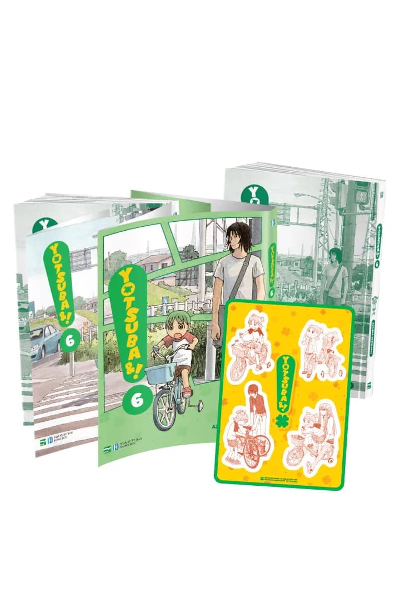 Bìa Yotsuba&! - Tập 6 - Bản Đặc Biệt - Tặng Kèm Bìa Áo Đặc Biệt + Sticker