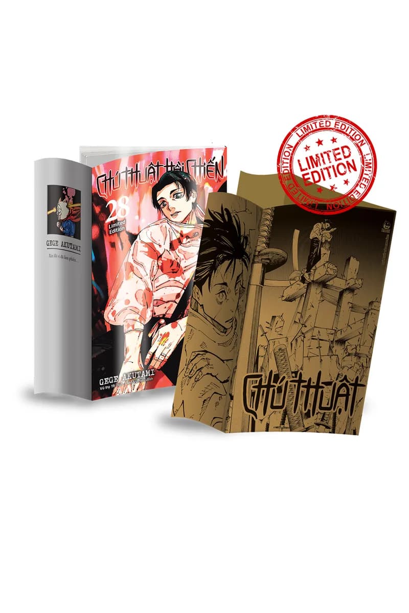 Bìa Chú Thuật Hồi Chiến - Tập 28 - Quyết Chiến Tại Tử Địa Shinjuku - Chấp 9 Quân - Limited Edition - Tặng Kèm Bọc Bảo Vệ