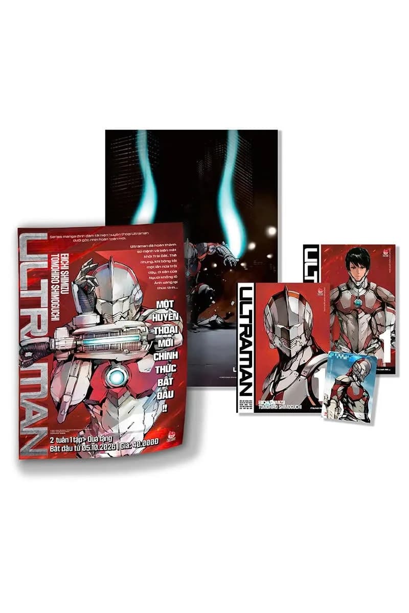 Ultraman - Tập 1 - Tặng Kèm Metalize Card + Special Cover 2 Mặt + 2 Poster + Ống Bảo Vệ - ảnh đúng phiên bản từ NXB Kim Đồng