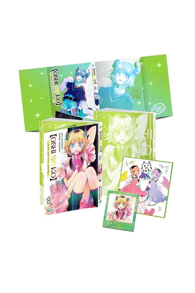 Bìa Oshi No Ko - Dưới Ánh Hào Quang - Tập 8 - Bản Đặc Biệt - Tặng Kèm Bìa 2 Mặt + Oshi No Card + OSHIkishi