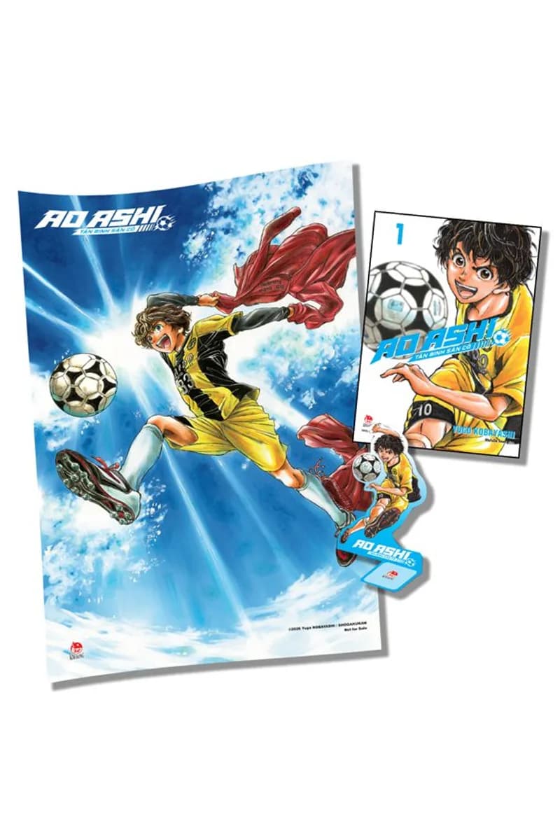Ao Ashi - Tân binh sân cỏ - Tập 1 (Kèm standee PVC + poster) - ảnh đúng phiên bản từ NXB Kim Đồng