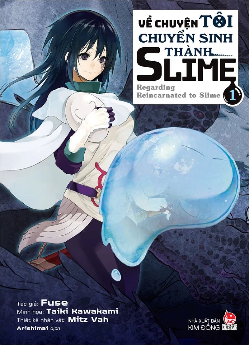 Về chuyện tôi chuyển sinh thành Slime - Tập 1 - ảnh bìa chính thức từ NXB Kim Đồng
