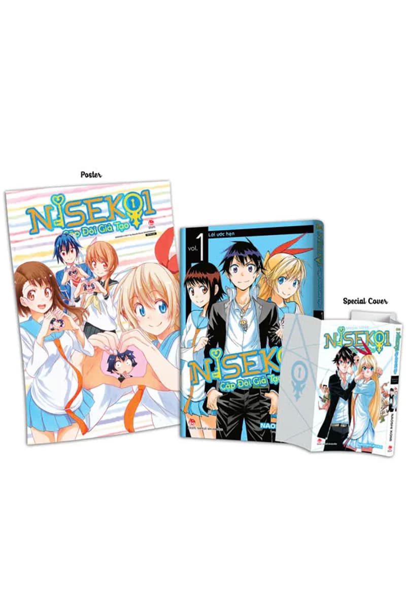 Nisekoi - Cặp Đôi Giả Tạo - Tập 1 - Tặng Kèm Special Cover + Poster - ảnh đúng phiên bản từ Fahasa / nhà phát hành