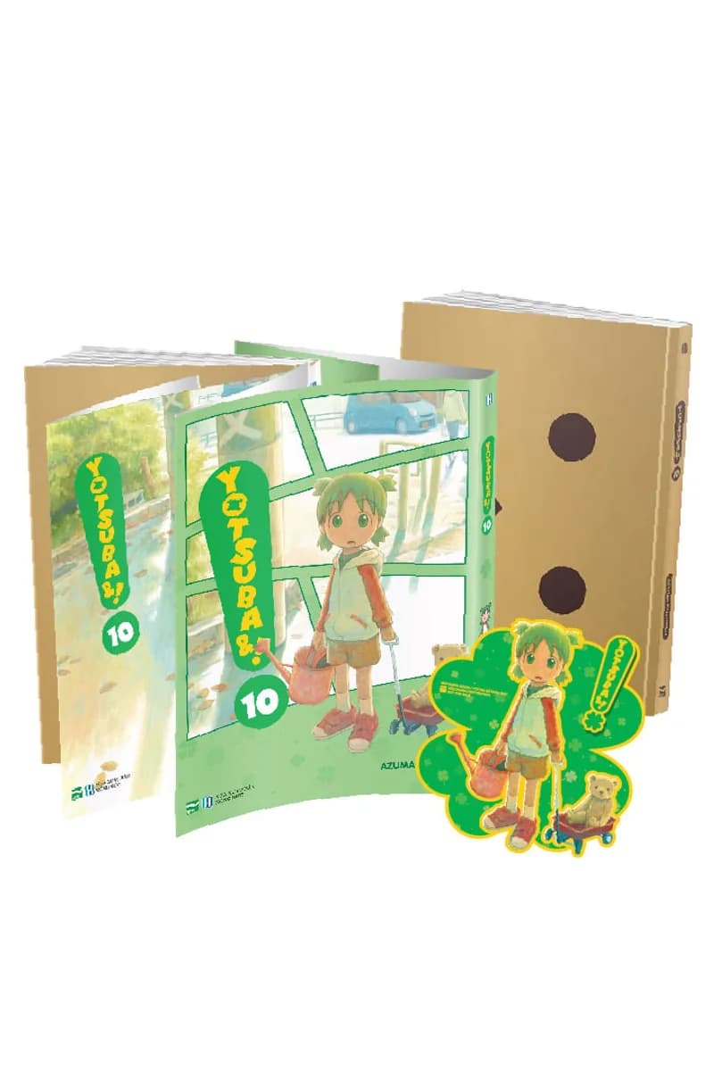 Bìa Yotsuba&! - Tập 10 - Bản Đặc Biệt - Tặng Kèm Bìa Áo Đặc Biệt + Bookmark Nhựa